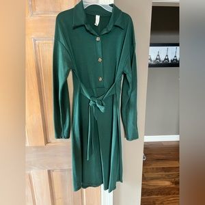 Green midi dress, ROOLEE, size small, flamingo brand